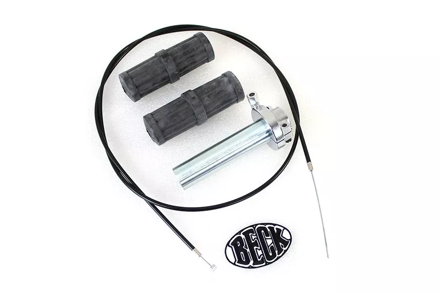 1/4" Turn Throttle Kit for 1" Handlebars w/ 60" Cable Harley FL XL FX 76-96