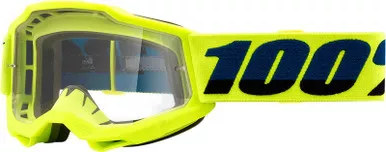 100% Accuri 2 Youth Fluo Yellow Clear Goggles-Clear Lens