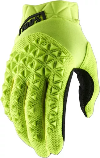 100% Airmatic Yellow Black Gloves