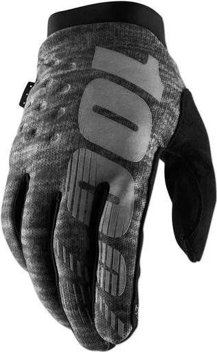 100% Brisker Heather Gray Gloves
