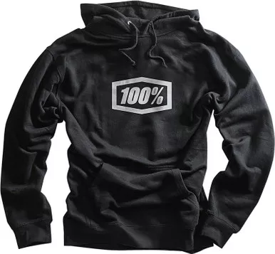 100% Essential Black Corpo Hoodie