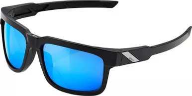 100% Type-S Black-Blue Mirror Performance Sunglasses