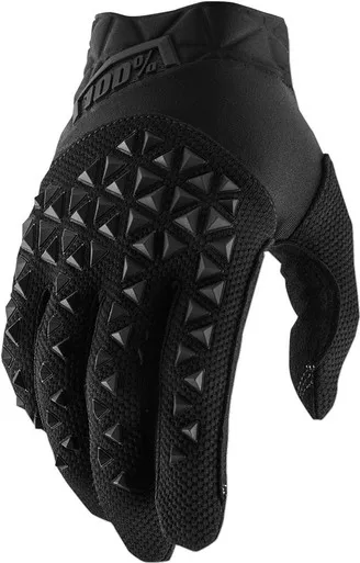 100% Youth Black Gray Gloves