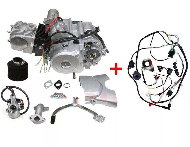 125CC PIT BIKE ENGINE SEMI AUTO W/REVERSE, COMPLETE RUNNING ENGINE PACKAGE, CARB & ELECTRICS INCLUDED
