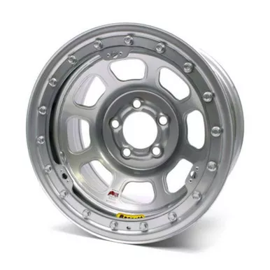 15X8 IMCA B/Lock Wheel D-Hole Silver 5x4.75 58DC3ISLK