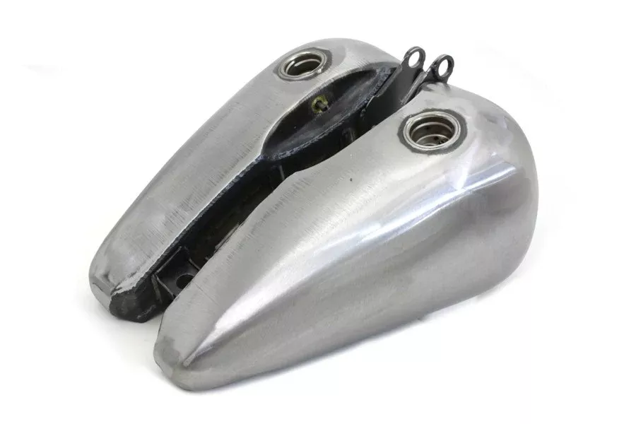 3.5 Gallon Flatside Bobbed Fuel Split Gas Tank Shift Lever Harley Softail 84-99