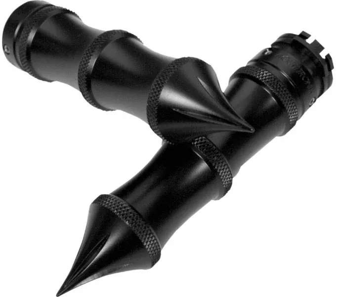 Accutronix Black Knurled Tribal Custom 1″ Grips Harley Cable Throttle