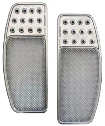 Accutronix FBF01-KDOC Chrome Knurled Drilled Front Floorboards Harley 84-Up
