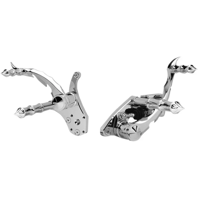 Accutronix FC103-SLC Chrome Billet Tribal Forward Controls Harley EVO Softail FLH FXWG