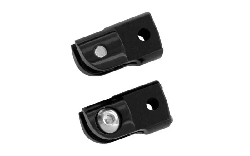 Accutronix Rear Folding Footpeg Adapters for '14-Up Indian Models - Black Anodized
