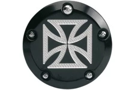 AccutronixPoints Coverfor ’99-Up Twin Cam-Maltese Cross, Black