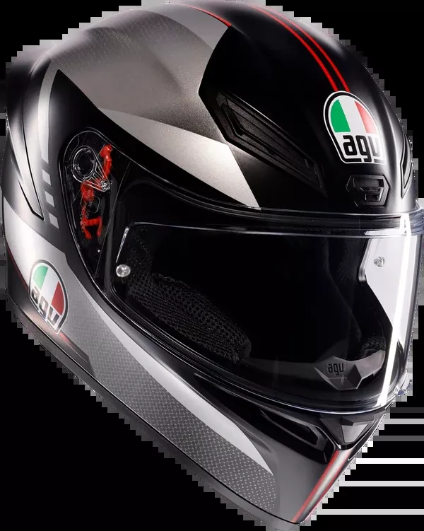 AGV K1 S Helmet – Lap – Matte Black/Gray/Red – XL