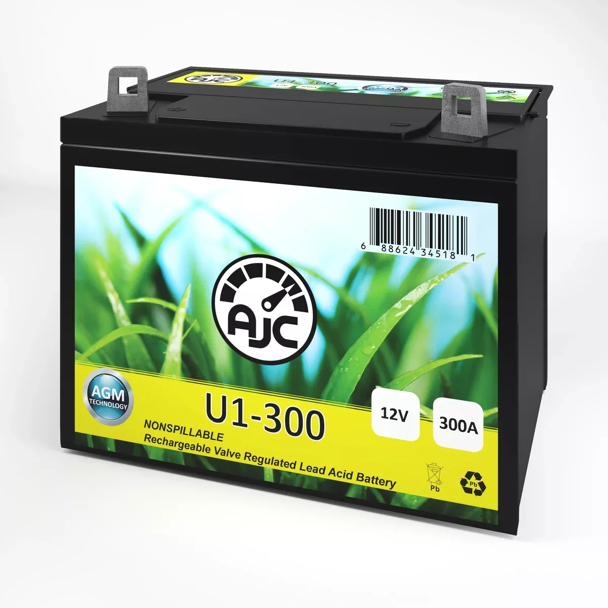 AJC Battery Compatible with Dynamark 1268 Riding U1 Lawn Mower and Tractor Battery