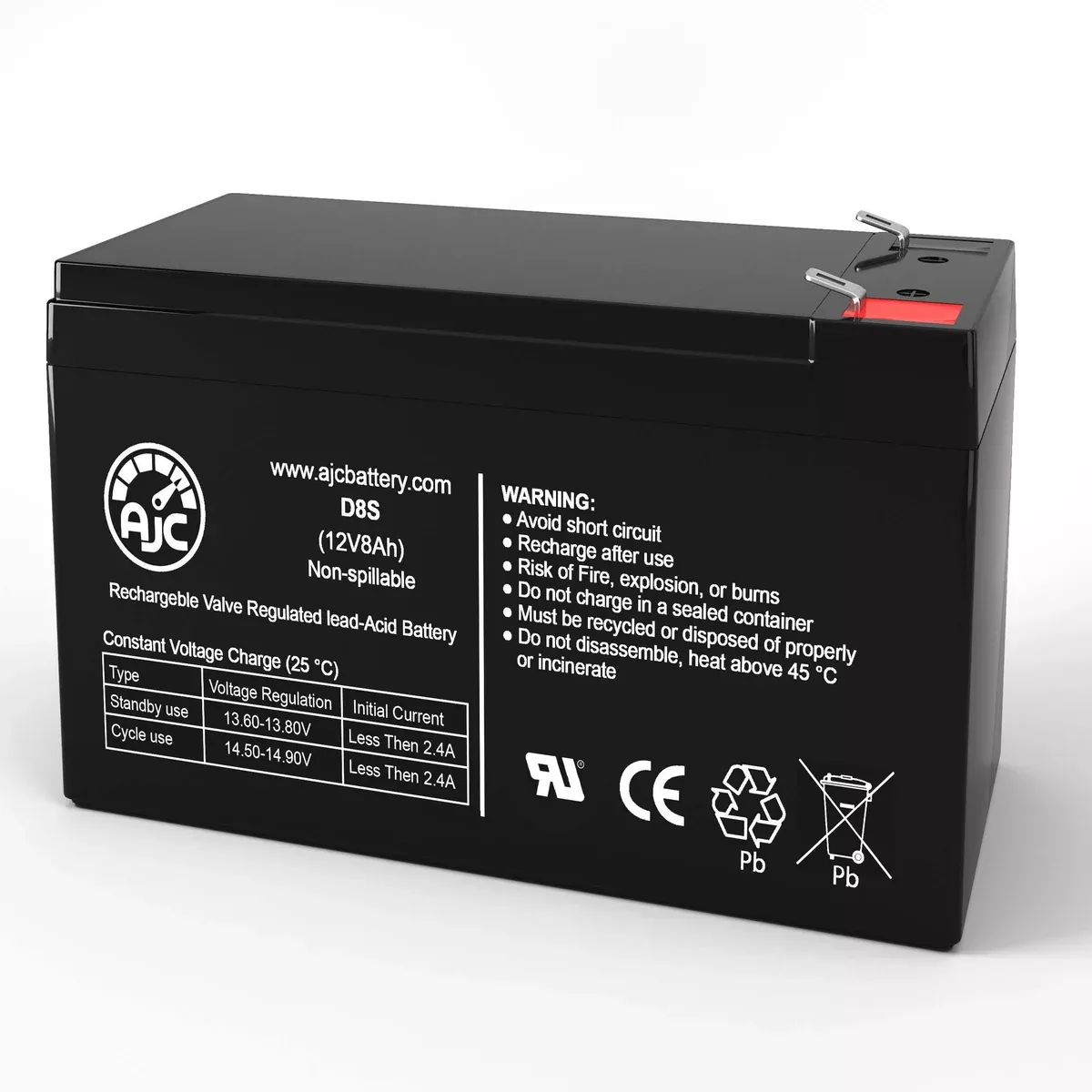 AJC Battery Compatible with Liebert PowerSure PSP350MT-120 PSP500MT-120 12V 8Ah UPS Battery