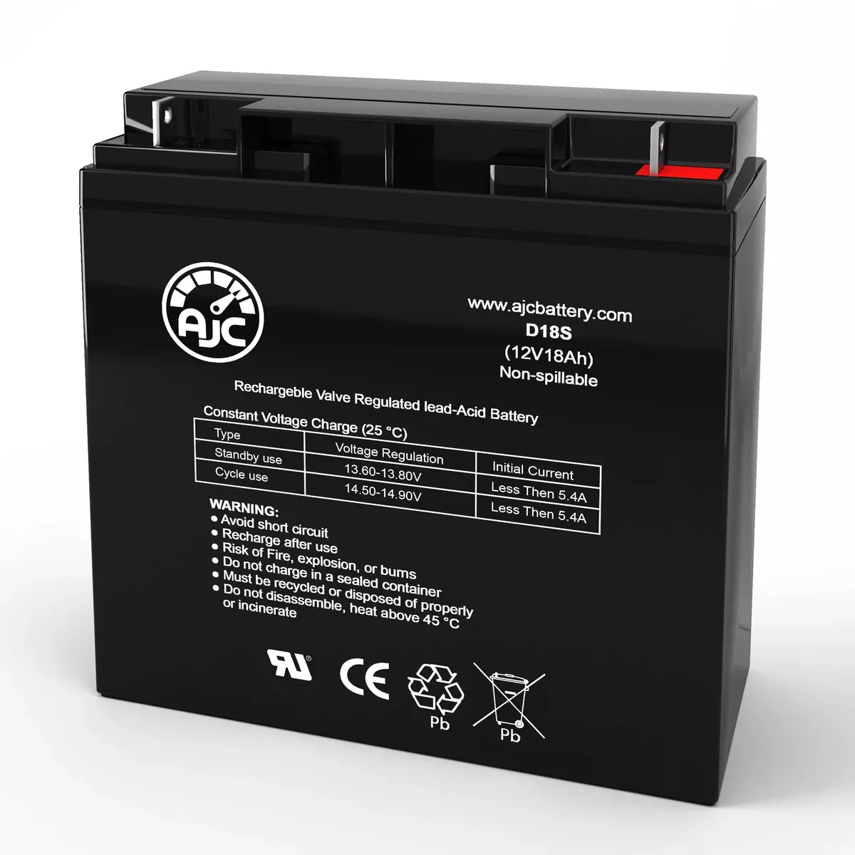 AJC Battery Compatible with Lightalarms All 12V 18Ah Emergency Light Battery