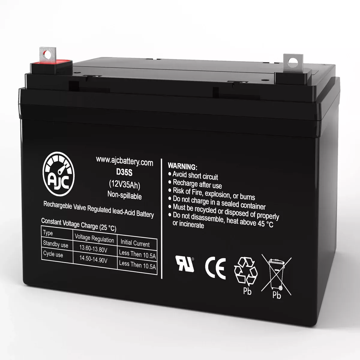 AJC Battery Compatible with Lithonia ELB1226 12V 35Ah Emergency Light Battery
