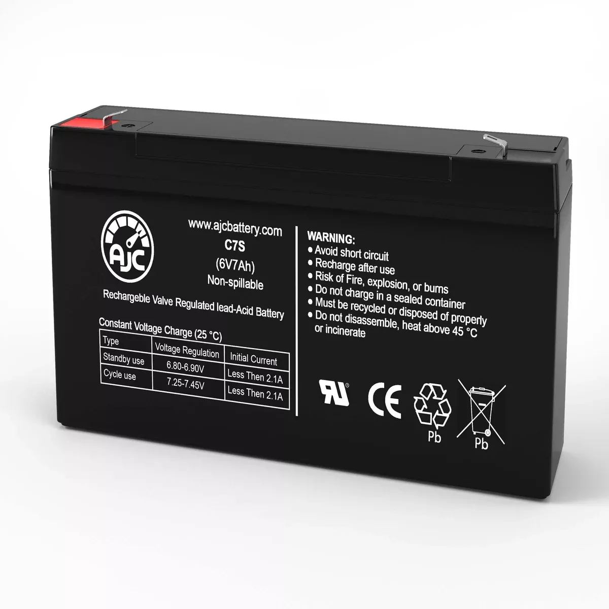 AJC Battery Compatible with MGE Pulsar ES 2 ES 3+ 6V 7Ah UPS Battery