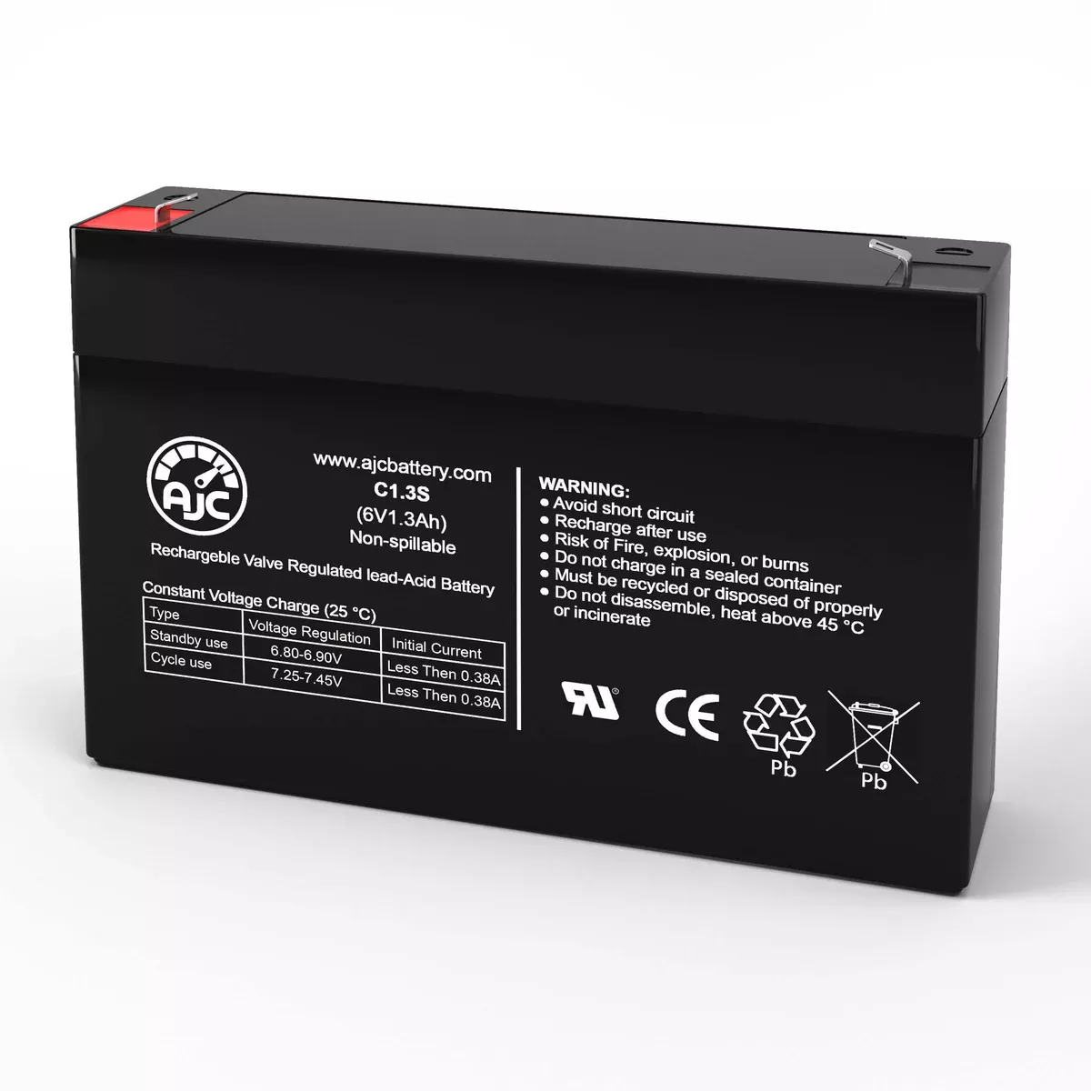 AJC Battery Compatible with NCR 3450 6V 1.3Ah UPS Battery