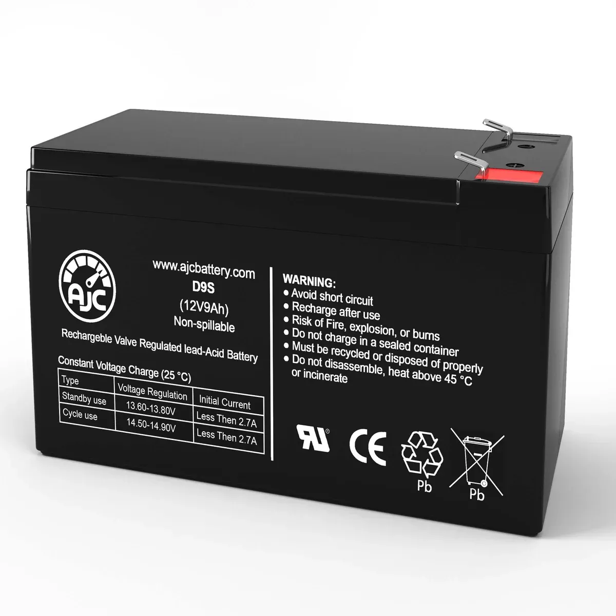 AJC Battery Compatible with OPTI-UPS ES1500C 12V 9Ah UPS Battery