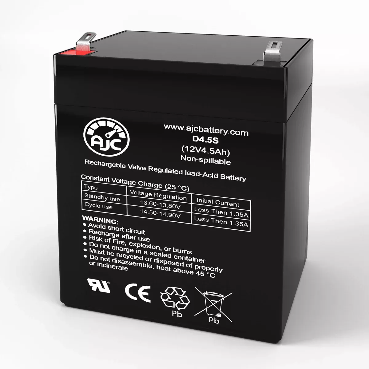 AJC Battery Compatible with Para Systems Minuteman Pro200 12V 4.5Ah UPS Battery