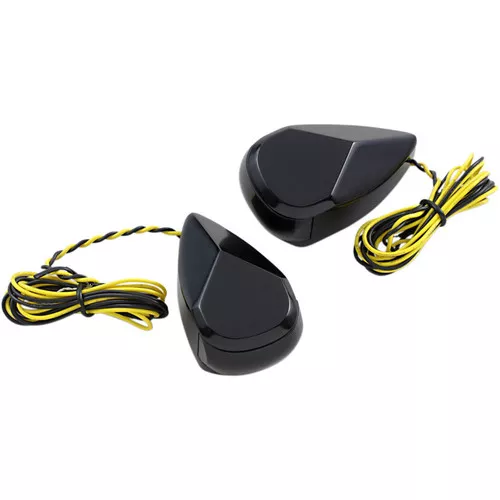 Alloy Art LED Turn Signal Lights for Harley Touring - Black