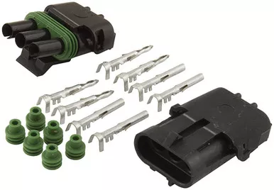 Allstar Performance 3-Wire Weather Pack Connector Kit ALL76267
