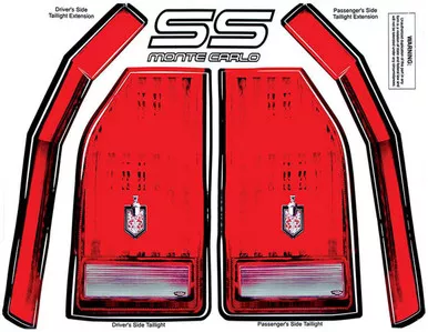 Allstar Performance M/C SS Tail Decal Kit 1983-88 ALL23017