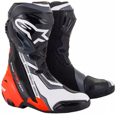 Alpinestars Supertech R v2 Black Red Flouro White Boots