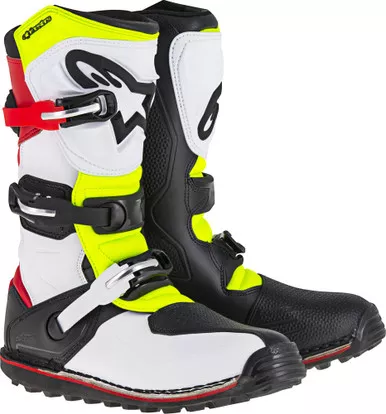 Alpinestars Tech-T Boots White Red Yellow Black