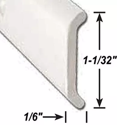 AP Products 021-87201-16 Non-Insert Trim Flat (White), 16'