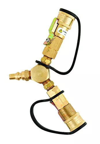 AP Products ME23YP Propane Y Adapter W/Shut Off