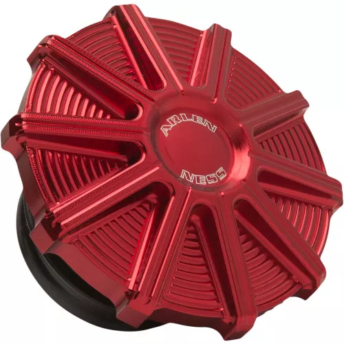 Arlen Ness 10-Gauge Vented Gas Cap for 1997-2024 Harley - Red