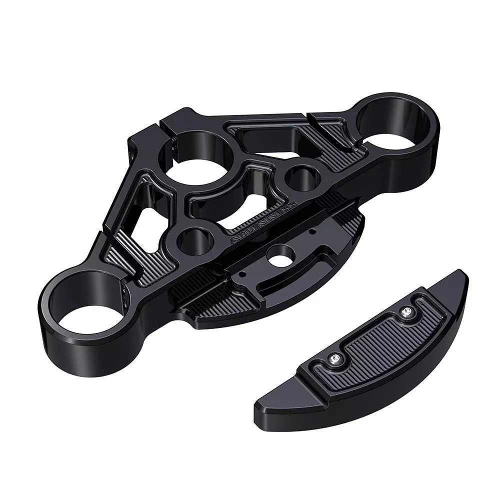Arlen Ness 130-000 Black Method Top Triple Tree Harley Road Glide 15-Up