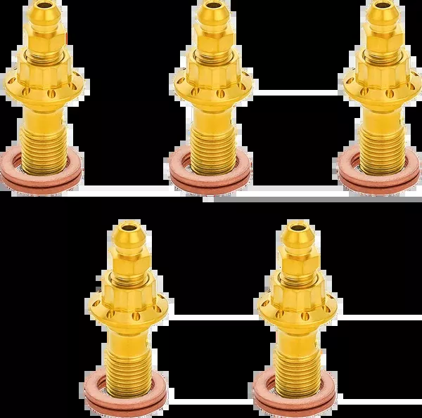 Arlen NESS Banjo Bolt 5-Pack – 10mm – Gold