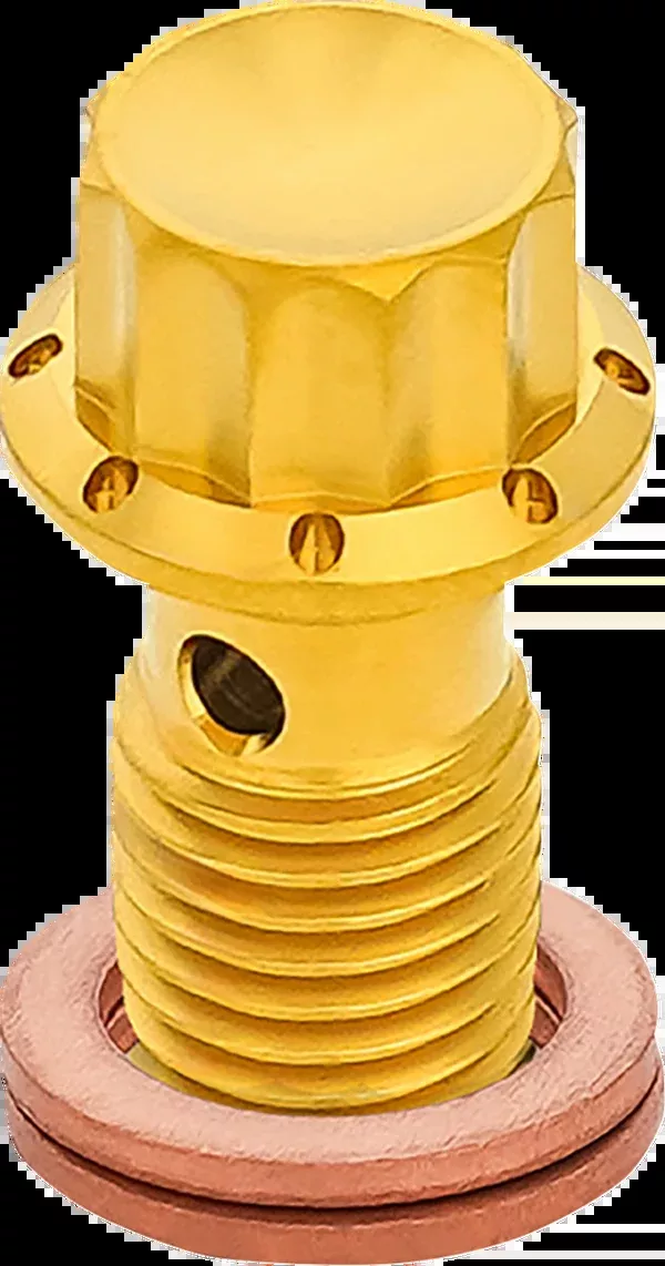 Arlen NESS Banjo Bolt – M12x1.25 – Gold