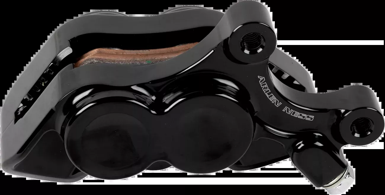 Arlen Ness Black 4-Piston Front Left Brake Caliper fits 2006-2026 Harley 11.8"