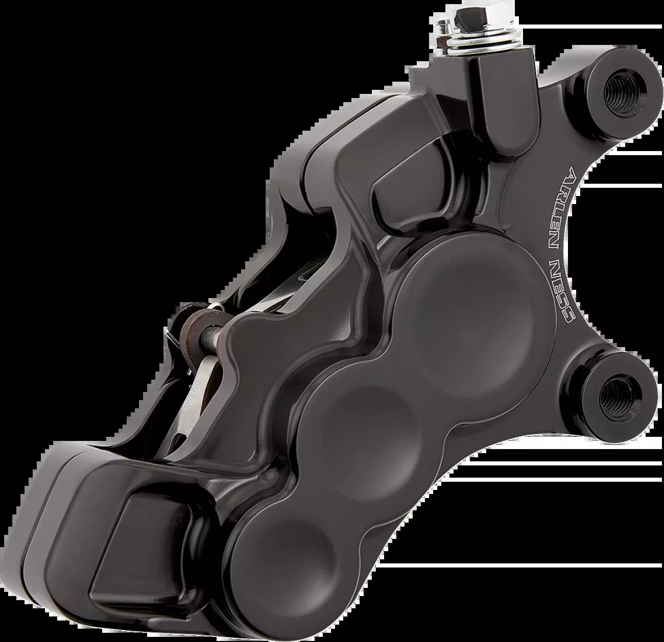 Arlen Ness Black 6-Piston Front Right Brake Caliper fits 2006-2026 Harley 11.8"