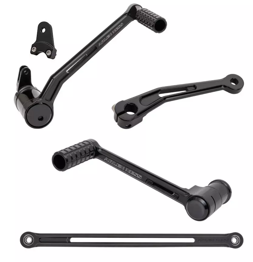 Arlen Ness Black SpeedLiner Toe Brake Shift Foot Controls Harley Baggers 00-07