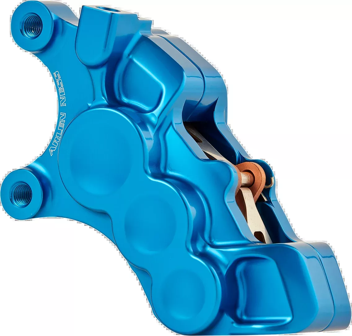Arlen Ness Blue 6-Piston Front Left Brake Caliper for 2006-2026 Harley 11.8"