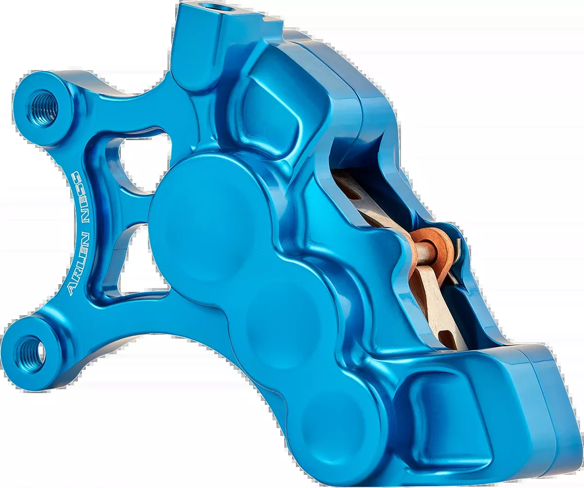 Arlen Ness Blue 6-Piston Front Left Brake Caliper fits 2006-2026 Harley 14"