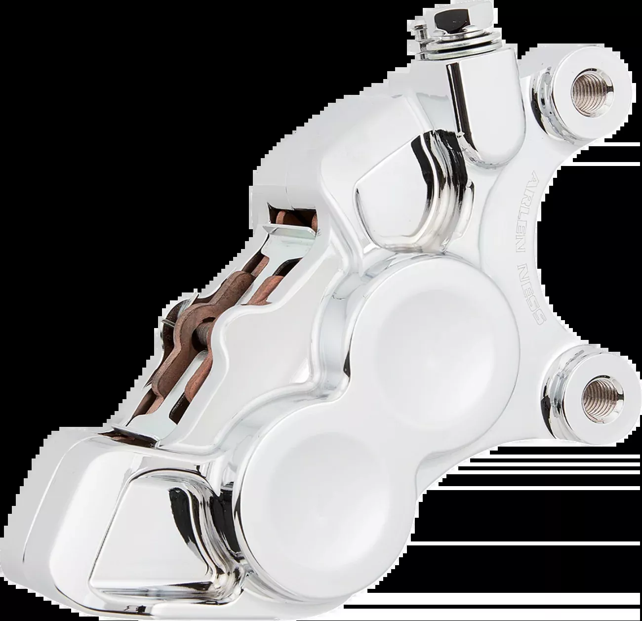 Arlen Ness Chrome 4-Piston Front Right Brake Caliper fits 2006-2026 Harley 11.8"