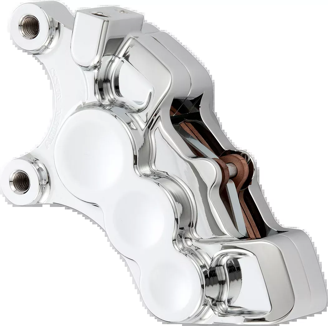 Arlen Ness Chrome 6-Piston Front Left Brake Caliper fits 2006-2026 Harley 11.8"