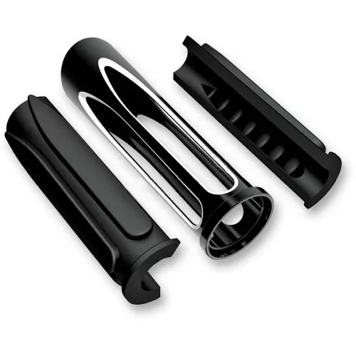 Arlen Ness Deep Cut Black Comfort Grips (07-051)
