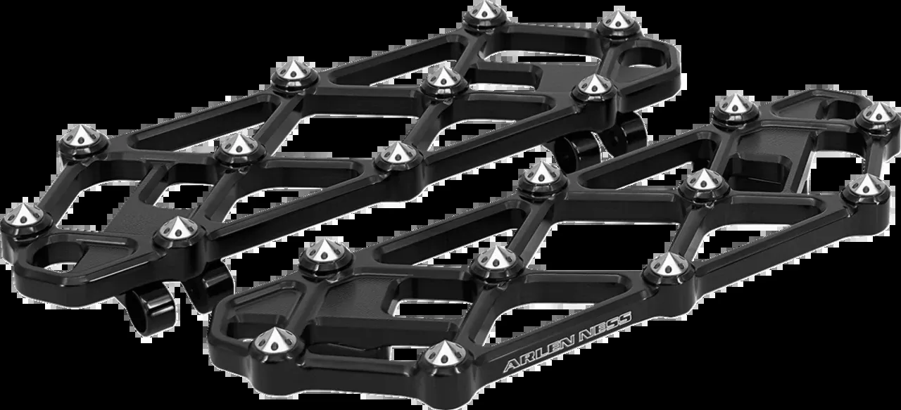 Arlen Ness Diamond Black Driver Floorboards for 1980-26 Harley Touring Softail