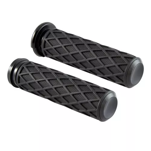 Arlen Ness Diamond Grips for Harley - Black
