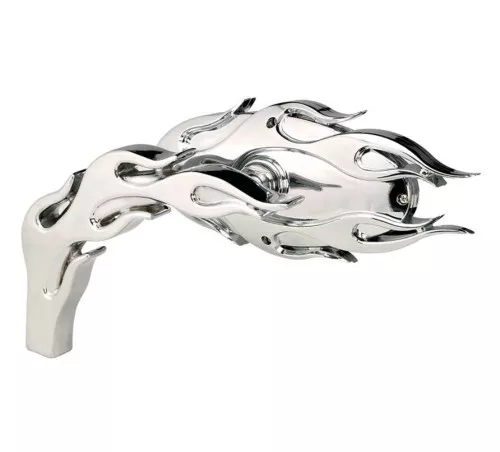Arlen Ness Flamed Micro Chrome Left Mirror (13-070)