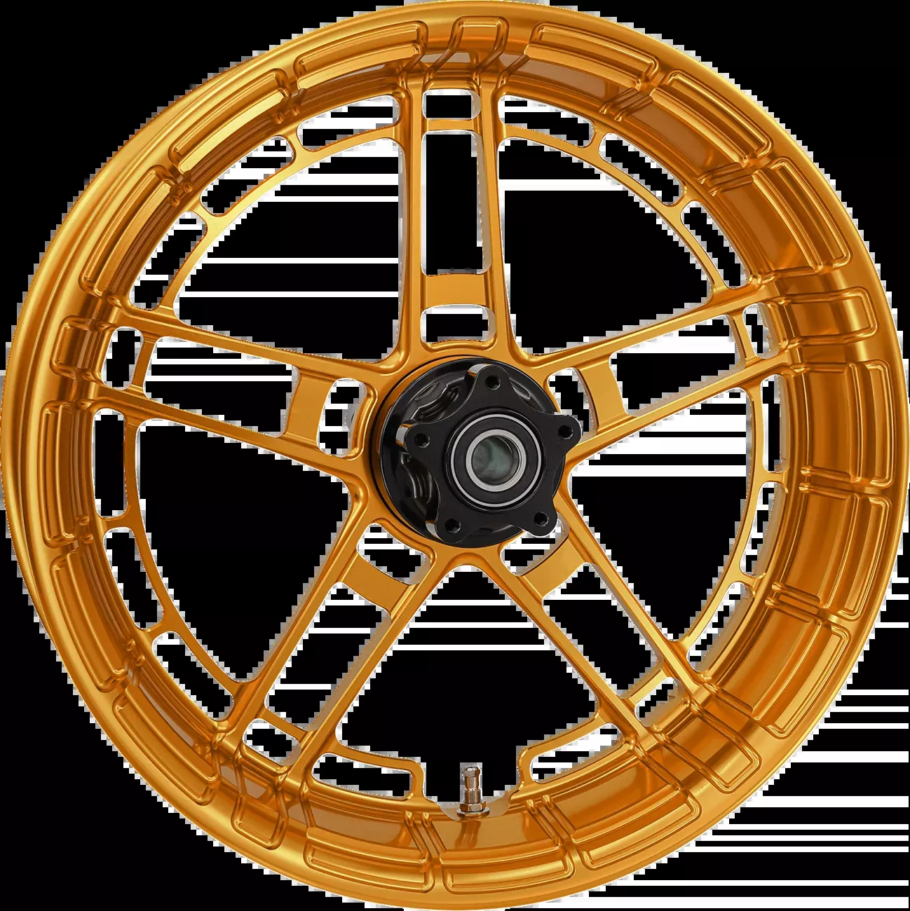 Arlen Ness Flatline Gold 18" x 5.5" Rear Motorcycle Wheel for Harley Davidson