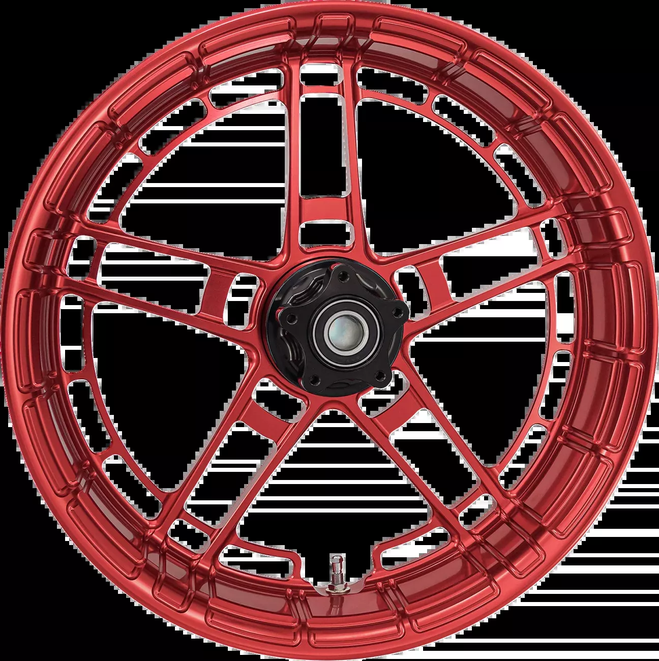 Arlen Ness Flatline Red 18" x 5.5" Rear Motorcycle Wheel for Harley Davidson