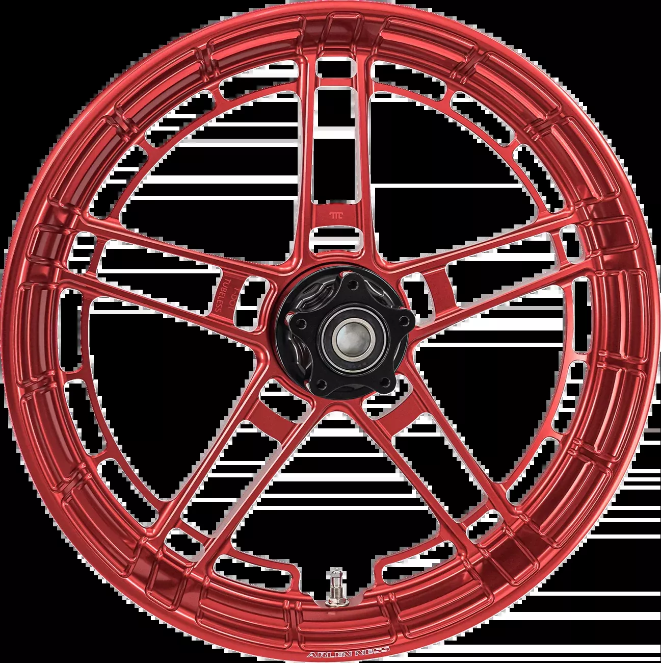 Arlen Ness Flatline Red 21" x 3.5" Front Motorcycle Wheel for Harley Davidson