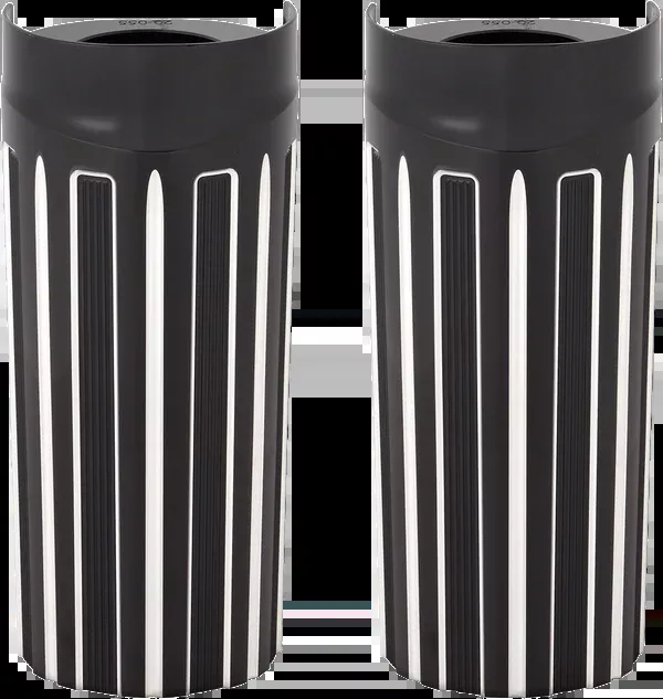 Arlen NESS Fork Boot Covers – +2″ – Black Anodized – 10-Gauge – FLHT